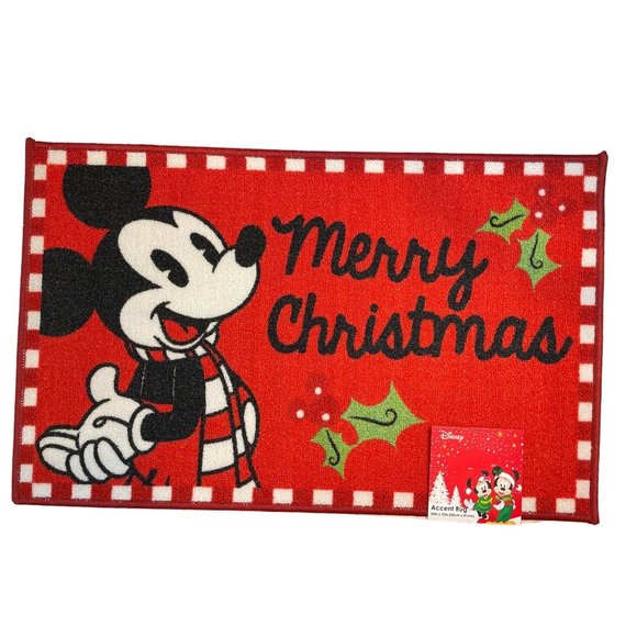 Disney Mickey Mouse Christmas Accent Rug - Picture 1 of 3